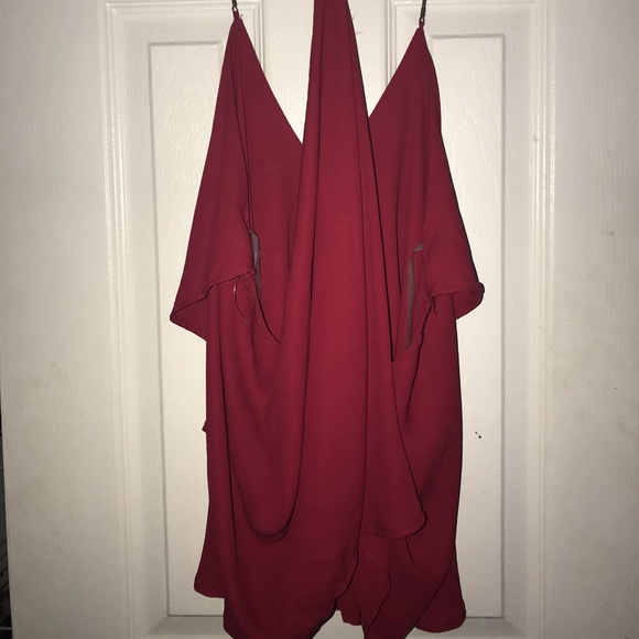 Blood red flowing blouse - Picture 2 of 4